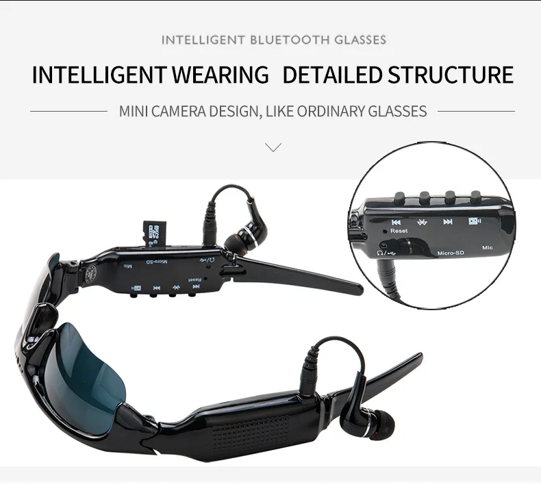 Digital Spied Glasses 1080p Video Recorder Mini Camcorder Sun Glasses