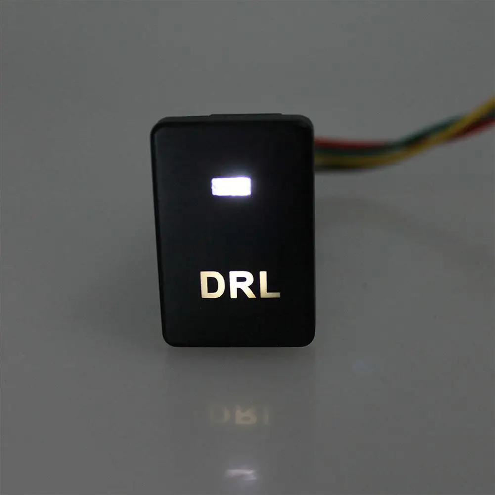

Dragonpad ABS 12V Blue LED Car DRL Switch for Toyota Camry Car Daytime Running Light Lamp Switch Button with 120mm Cable