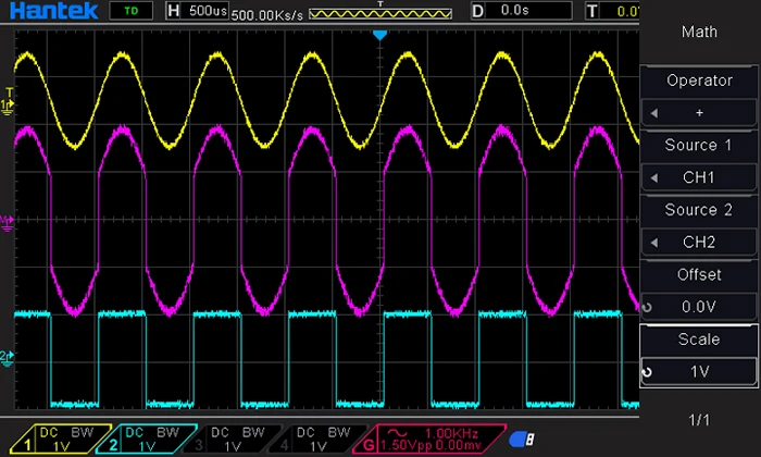 Hantek DSO4104B цифровая Банкетка с нишей Тип осциллографа 100 МГц 4 канала 500uV/div 1GSa/s " TFT lcd запись Длина 64K USB