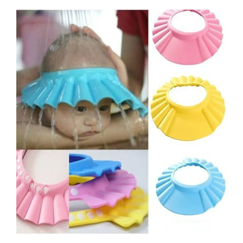 

1pc Safe Shampoo Shower Bathing Protection Bath Cap Soft Adjustable Visor Hat for Toddler, Baby, Kids, Children Dropship