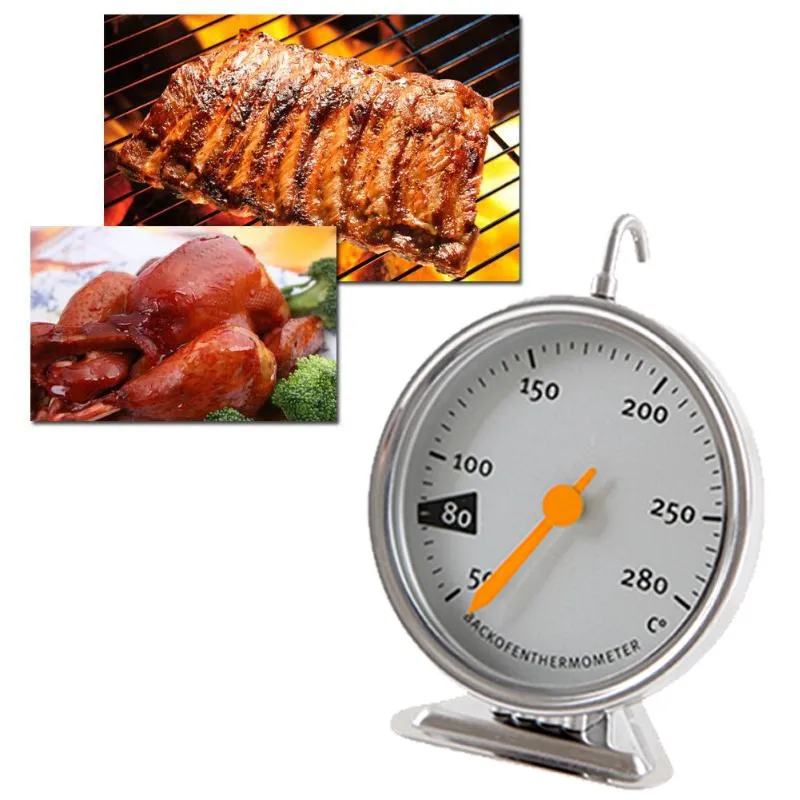 Кухонная электрическая духовка термометр 50-280 ° C Температура пищевого мяса стоячий циферблат датчик из нержавеющей стали термометр для духовки посуда для выпечки