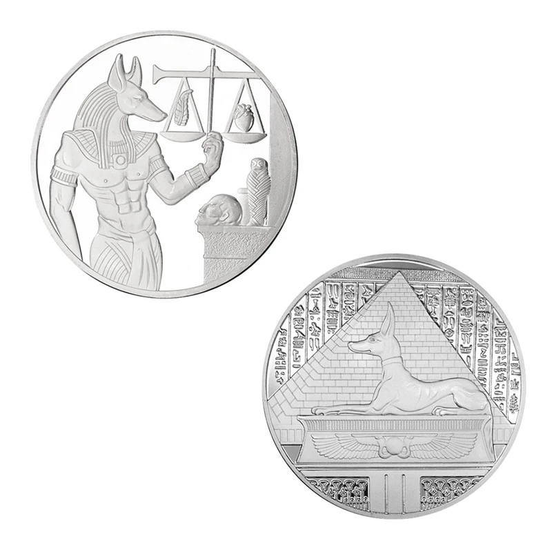Памятная коллекция монет медаль Сувенирный значок юбилей древняя Клеопатра смерти, анубиси египетская собака Пирамида сокровище