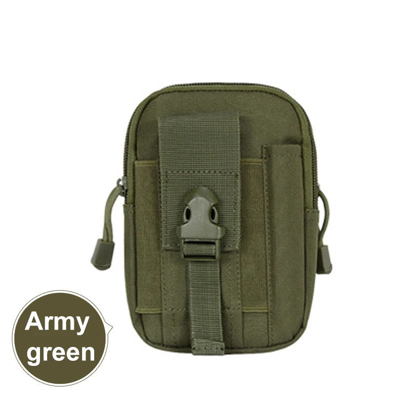 Army Green Мини Многофункциональный Военная Маскировка поясная сумка Велосипедное оборудование Тактический Спорт на открытом воздухе Бег поясная сумка карман для мобильного телефона, комплект - Цвет: Army Green