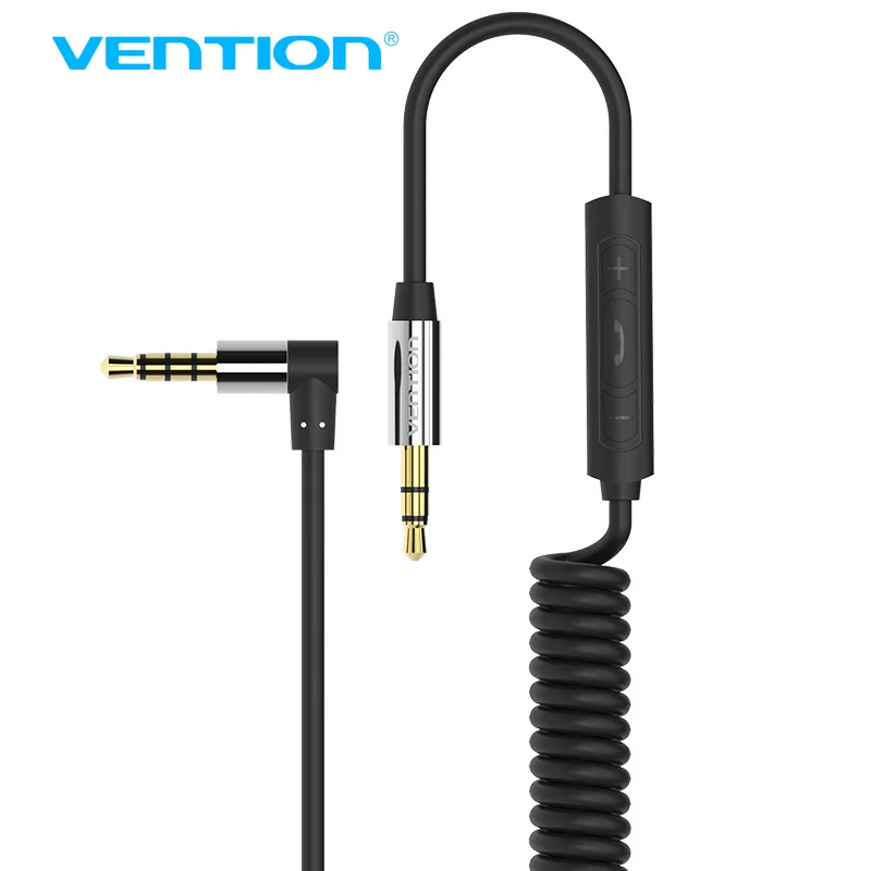 

Vention 3.5mm jack audio cable 3.5mm male to male 90 degree right angle flat aux cable for car / PM4 PM3 / headphone aux cord