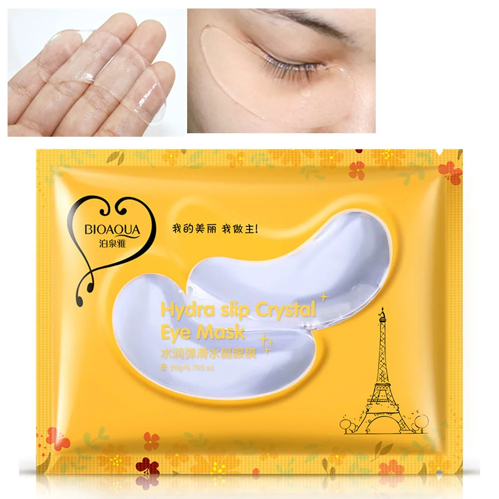 BIOAQUA 10Pcs New Plant Extracts Eye Mask Collagen Moisturizing Crystal