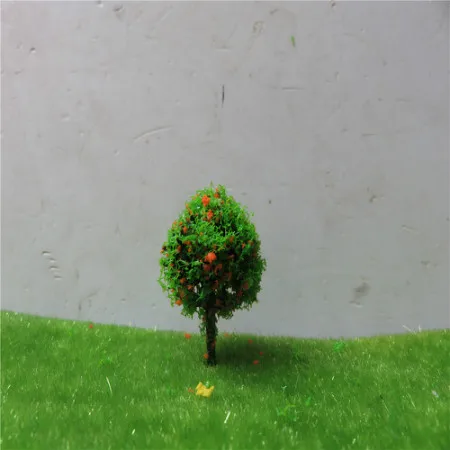 30 шт./лот шарообразные модели цветов деревья смешанные модели деревьев Пейзаж Деревья Поезд Макет сад пейзаж миниатюрный 1:100 масштаб - Цвет: orange color
