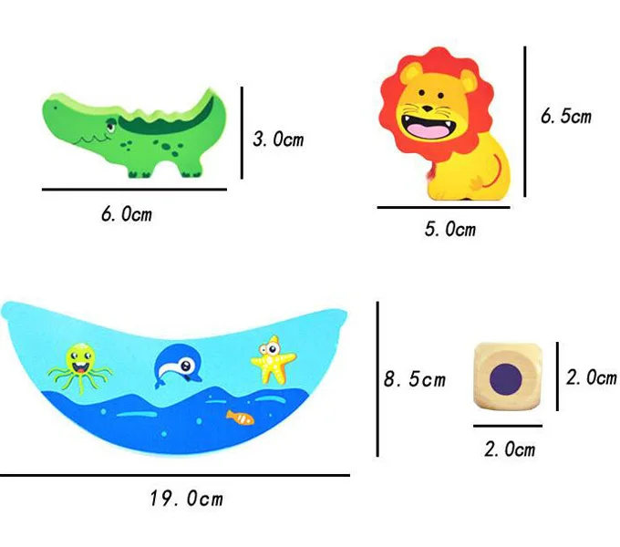 Баланс животных Деревянный укладки Конструкторы развивающие игрушки подарок на день рождения для детей малышей