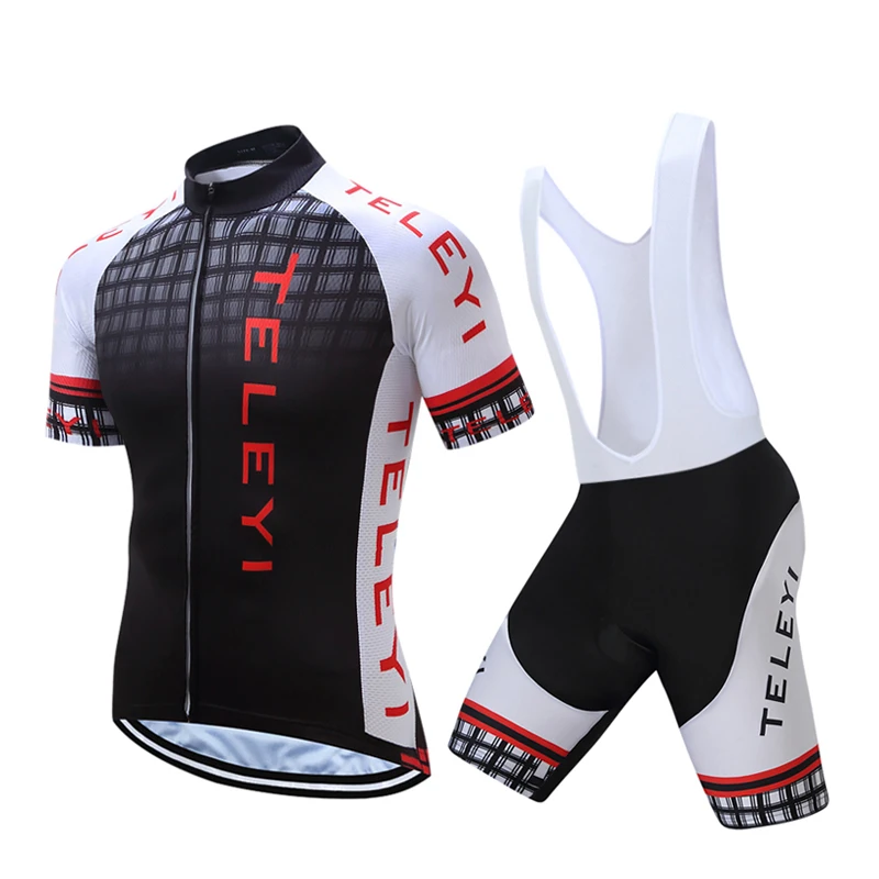 Goedkoop TELEYI Pro Team 2018 Fietsen Apparatuur Mannen Fiets Kleding Mannelijke Cyclus Jersey Sets Mountainbike Kleding Kits Maillot Jurk Dragen