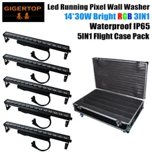 TIPTOP TP-WP1430 3в1 RGB пиксельный модуль, настенная шайба, линейная настенная балка, шайба светодиодный свет-изменение цвета, индивидуальная 5в1 Roadcase