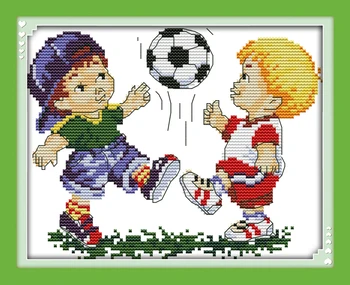 

I love sports football, counted printed on fabric DMC 14CT 11CT Cross Stitch kits,embroidery needlework Sets, Home Decor