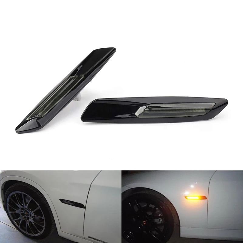 

1 Pair For 1 / 3 / 5 Series 2pcs Amber 18LED Fender Side Marker Turn Signal Light