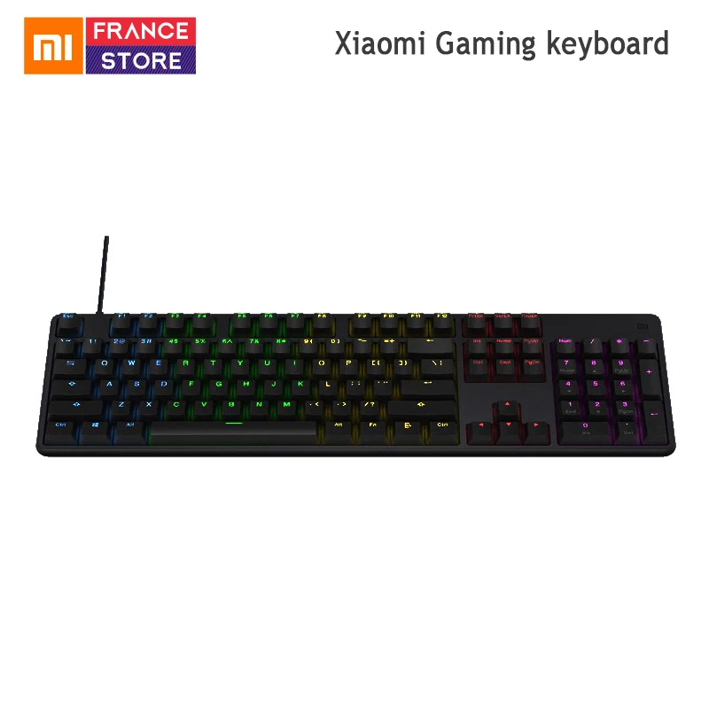 

Original Xiaomi Mi Gaming Custom Keyboard 104 Keys Keyboard USB Wired Professional RGB Colorful Backlight For Overwatch Laptop