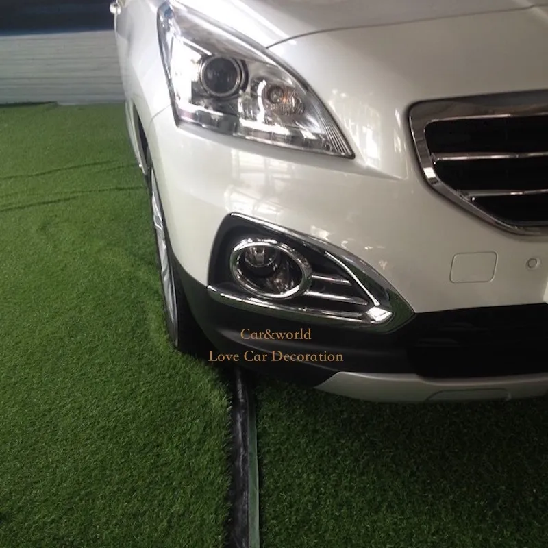 ABS хромированные аксессуары для Peugeot 3008 2013 2014 2015 передние противотуманные фары