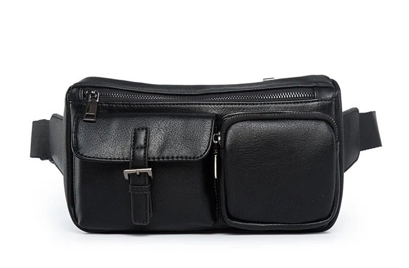CCRXRQ удобная мужская поясная сумка высокого класса из искусственной кожи на ремне, Мужская модная дорожная поясная сумка, черная сумка для телефона, рекламная поясная сумка