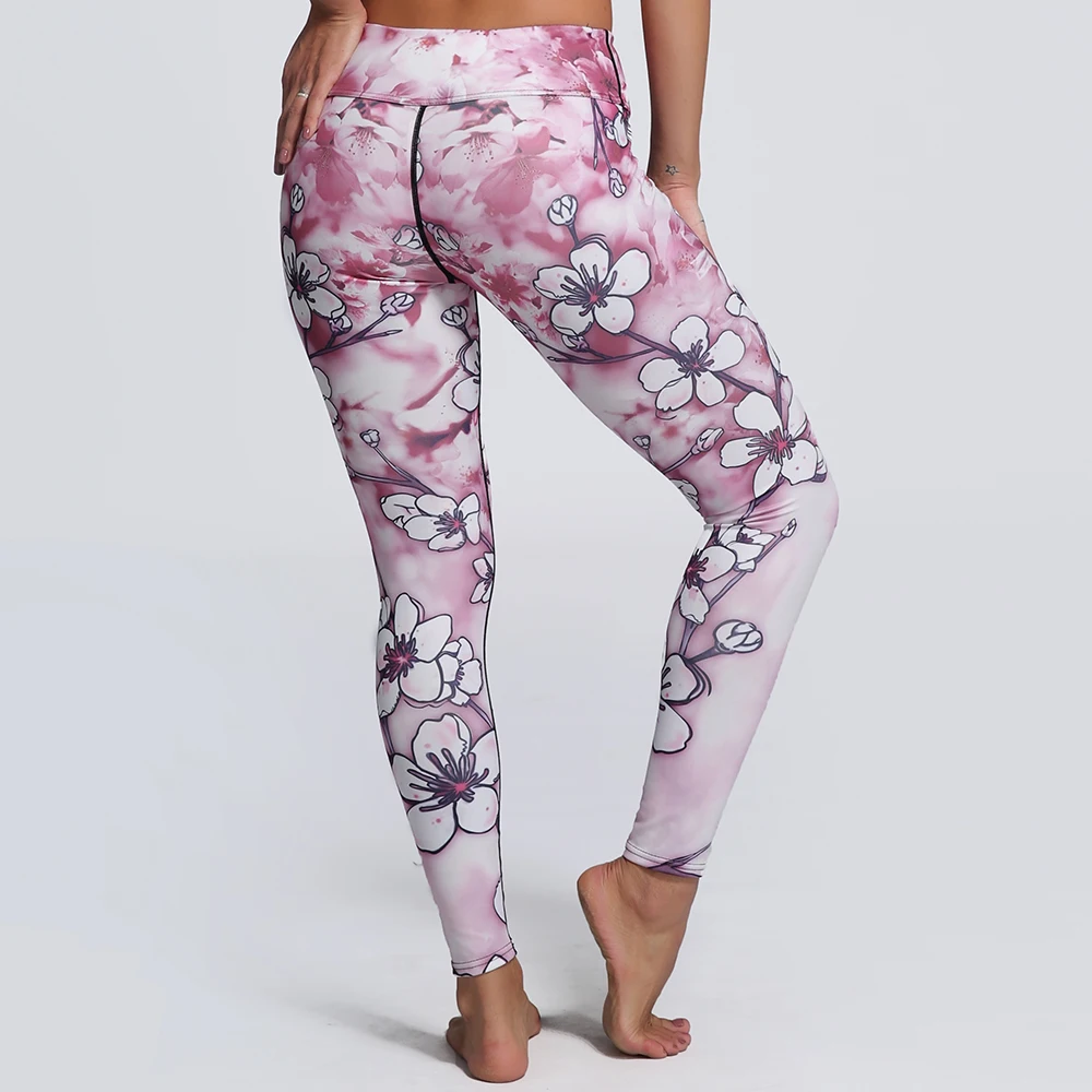 Женские штаны для йоги с цветочным принтом размеры от S до 3xl|pants plus|women running pantsrunning