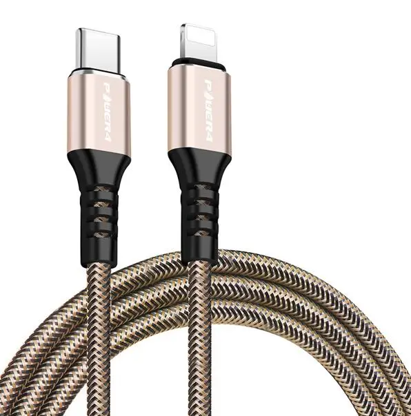 Power4 usb type-C кабель для iPhone/Lightning кабели 2 м 18 Вт Телефон зарядный Шнур для iPhone 11 Pro Max xs xr 8 7 Зарядка для Macbook - Цвет: Gold