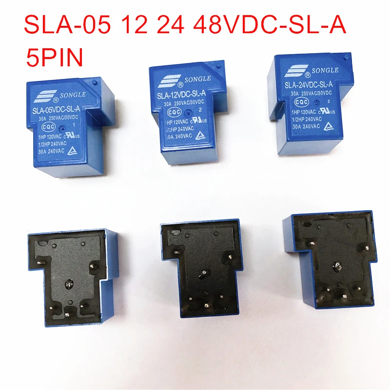 5Pin силовые 5V 12V 24V 48V T90 реле SLA 05V 48VDC SL A 250VAC/30VDC 10 шт .| |