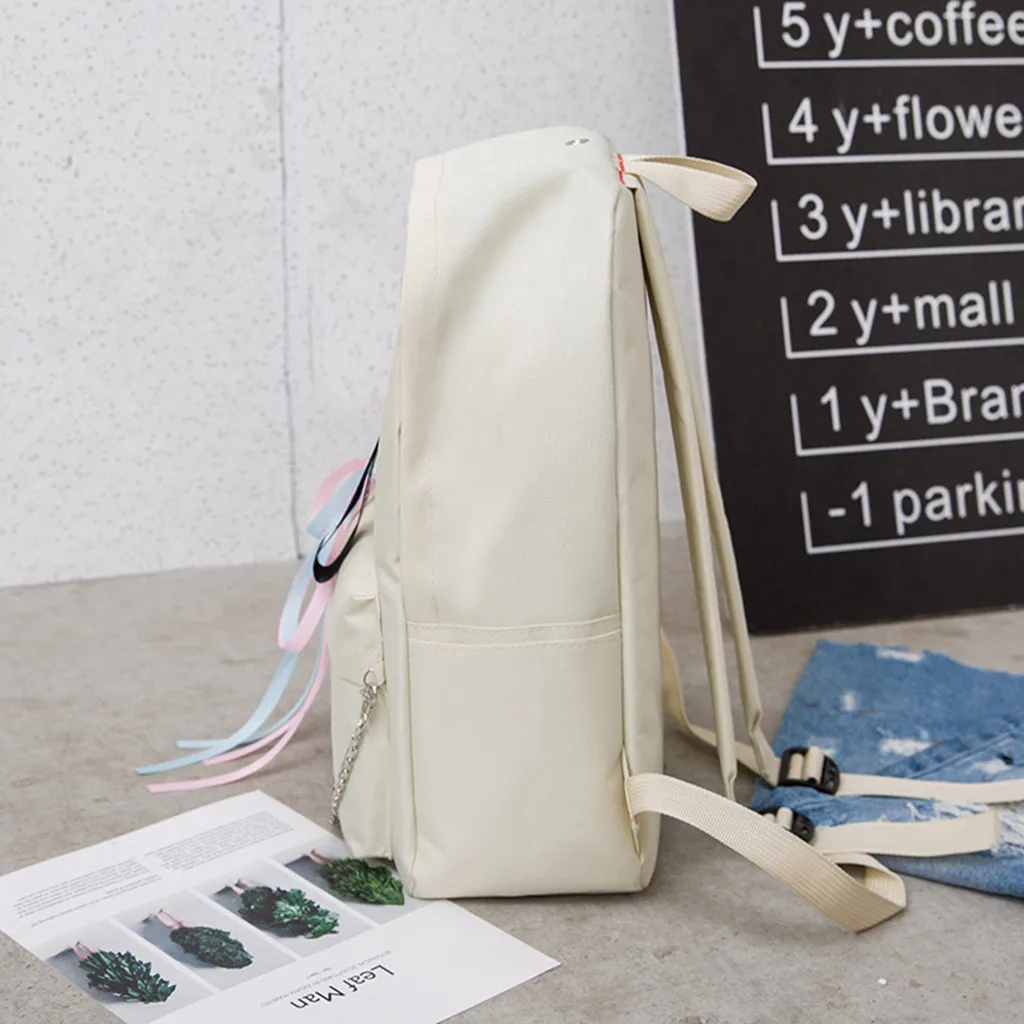Детский рюкзак из парусины Kawaii, милый изящный рюкзак, небольшие школьные рюкзаки для девочек, детские сумки с бантиком, Многофункциональные# DX