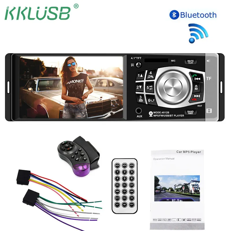 Автомагнитола 1 Din 4 &quotTFT экран аудио стерео MP3 автомобильный плеер Bluetooth Камера