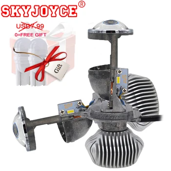 

SKYJOYCE Mini LED Projector Lens H4 LED Headlight Bulbs LED Conversion Kit H4 LED Bulb Light Lamp Hi/Lo Beam Headlight LHD H4