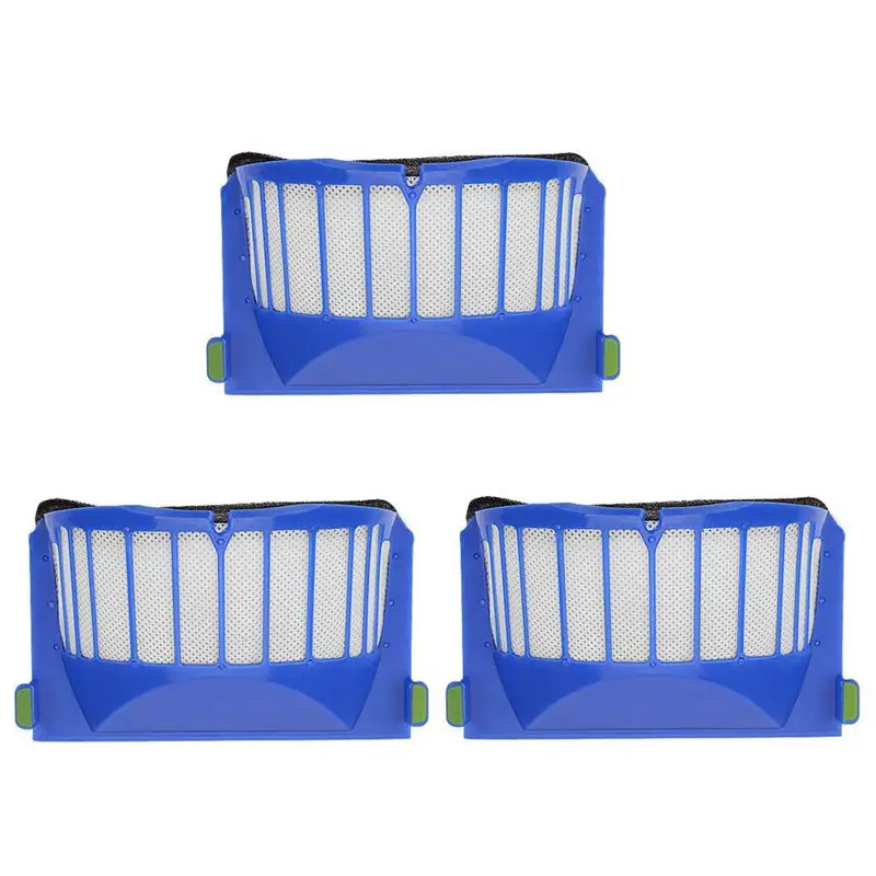 3 упаковки 600 серии замена для Irobot Roomba 600 610 620 Серия фильтров Roomba аксессуары - Цвет: Blue