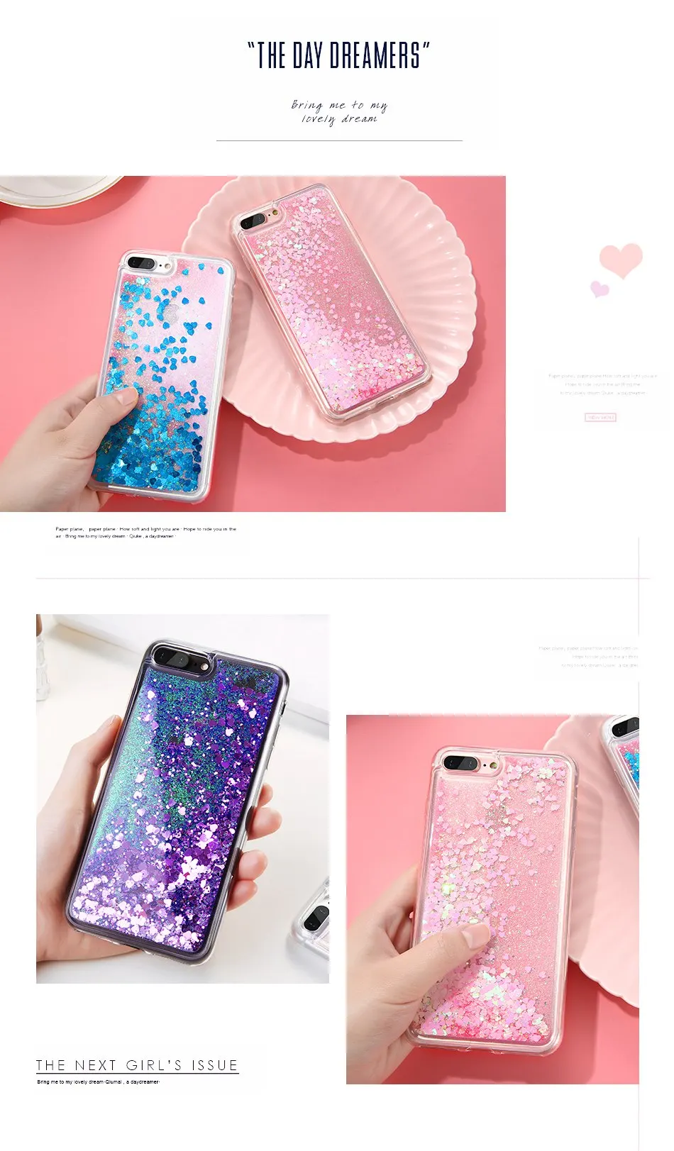 Glitter Quicksand Cover For iPhone 7 Plus For iPhone 6 6S Plus 5 5S SE Sequin Silicon Phone Cases (4)