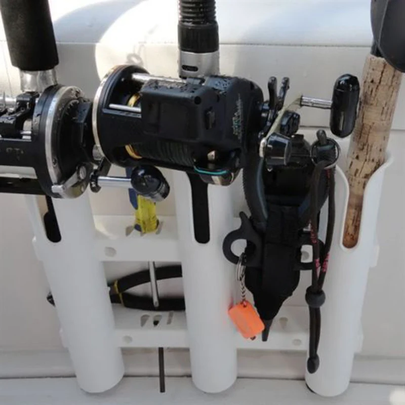 

Fishing Rod Bracket Holder Stand Mount Portable 3 Tubes Rack For Boat Kayaking DX88