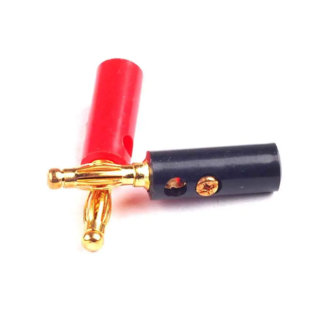 

10PCS Audio Speaker Screw Banana Gold Plate Plugs Connectors 4mm