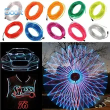20M EL font b Led b font Flexible Soft Tube Wire Neon Glow Car Rope font