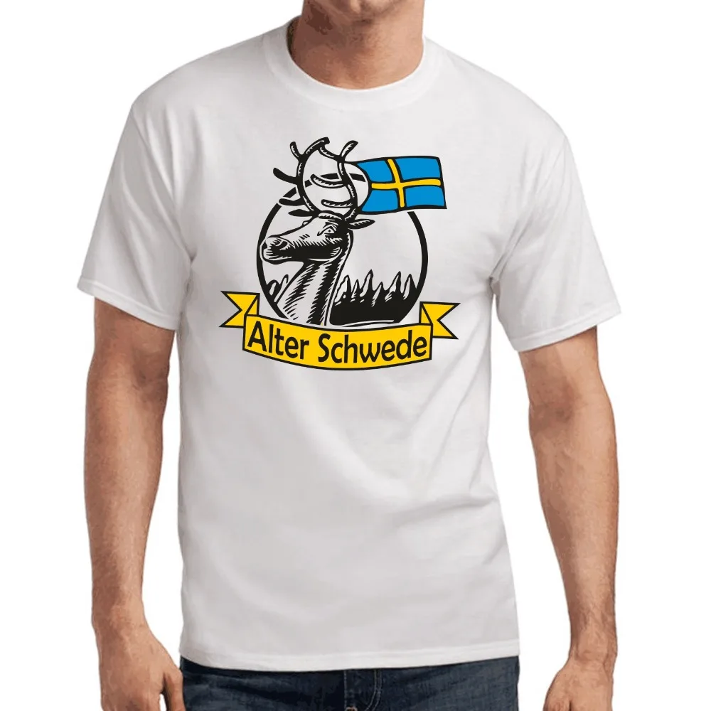 Alter Schwede Schweden Elch Claims Geschenk Lustig Fun Comedy 2019 Brand Slim Fit Print Fashion T-Shirt Men Casual Clothing Tops | Мужская