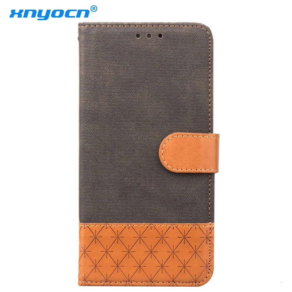 

1pcs Jeans Leather Case For Sony Xperia XZ2 Compact XZ2 Stand Book Style Card Slots Leather Cover For Sony Xperia XA2 Ultra