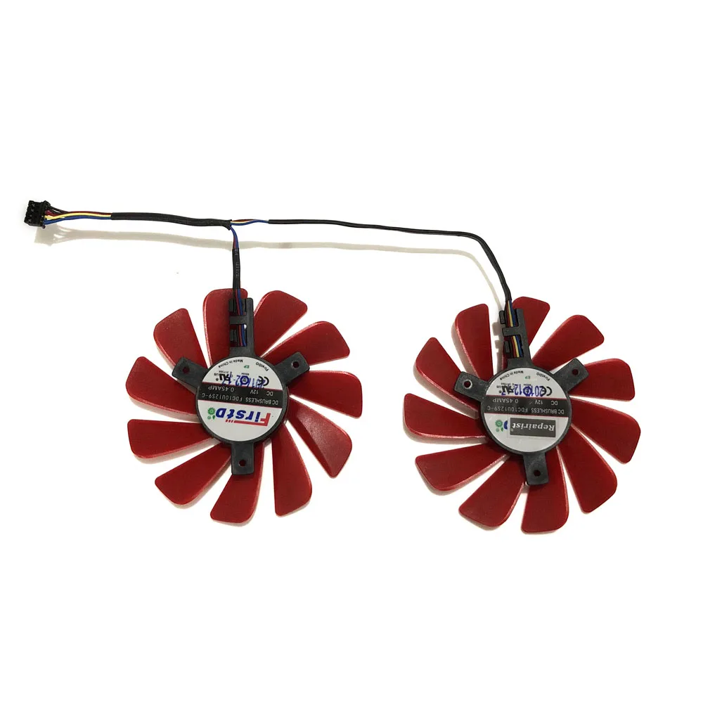 2pcs/set GPU VGA Cooler Fans FDC10U12S9-C For HIS RX 570 XFX RX570 Video Graphics Card Cooling