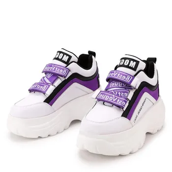 

2020 New Platform Sports Shoes Woman Spring Autumn Fashion Trend Color Matching Large Size Simple Design Casual Shoes for Women