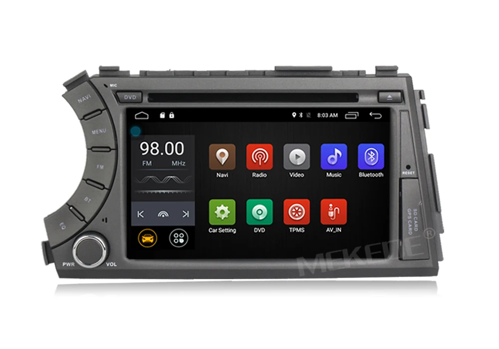 Clearance Free shipping! 4G WIFI Android 7.1 CAR dvd player radio For Ssang yong Ssangyong Actyon Kyron 2005-2013 with GPS Navi multimedia 13