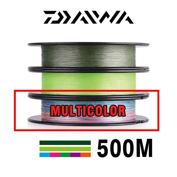 DAIWA 8 плетеная леска-Длина: 500 м/0,2 ярдов, 30-80 фунтов, диаметр: 0,35 мм-мм Япония PE плетеная леска J-Braid леска Морская рыбалка - Цвет: Multicolor