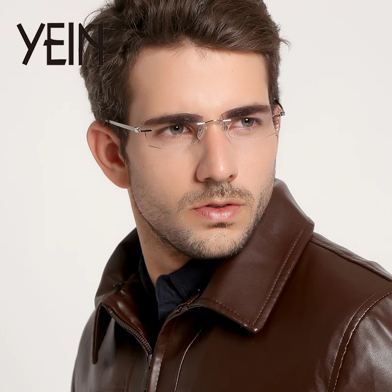 yein Business Style Myopia Glasses Men prescription Eyeglasses Clear
