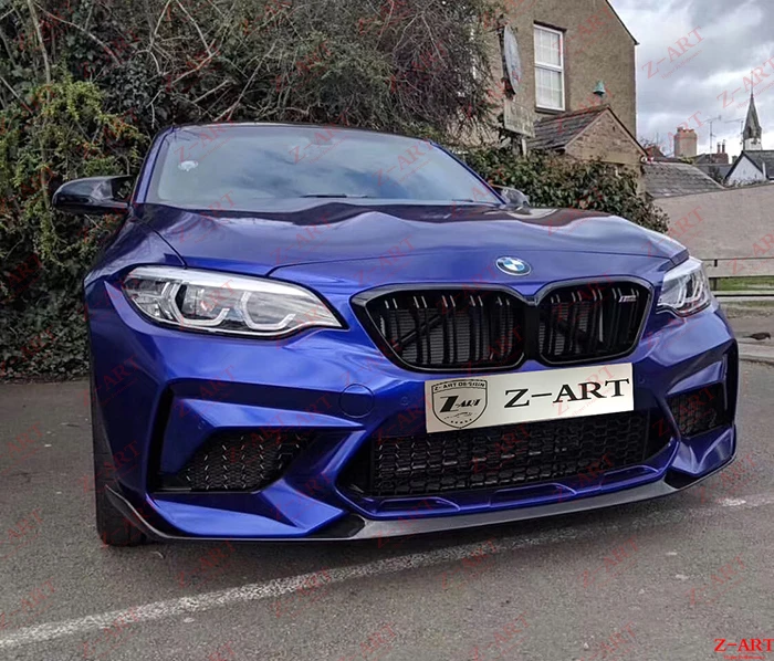 Z ART передний спойлер из углеродного волокна для BMW M2 competition передняя губа F87 CS 2015 2019