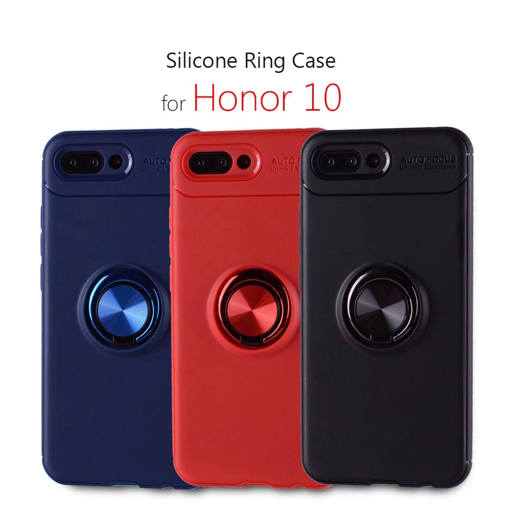 Huawei Honor 10 case silicone cover 5.84&quot Soft tpu for coque funda capa on black ring telefon mobile phone bag | Мобильные