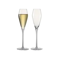 Набор из 2 220 мл бессвинцовый хрустальный стакан шампанское тонкие бокалы ручной работы выдувные наборы для свадьбы/рождественские семейные вечерние 7,5 унций