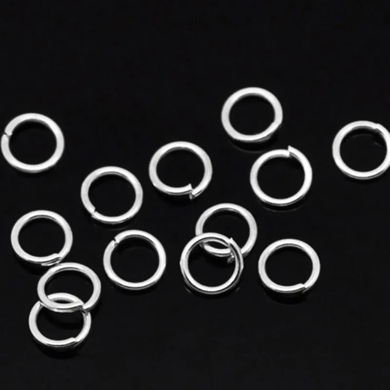 

500Pcs Round Metal Silver Plated Open Jump Rings DIY Jewelry Making 5mm-12mm