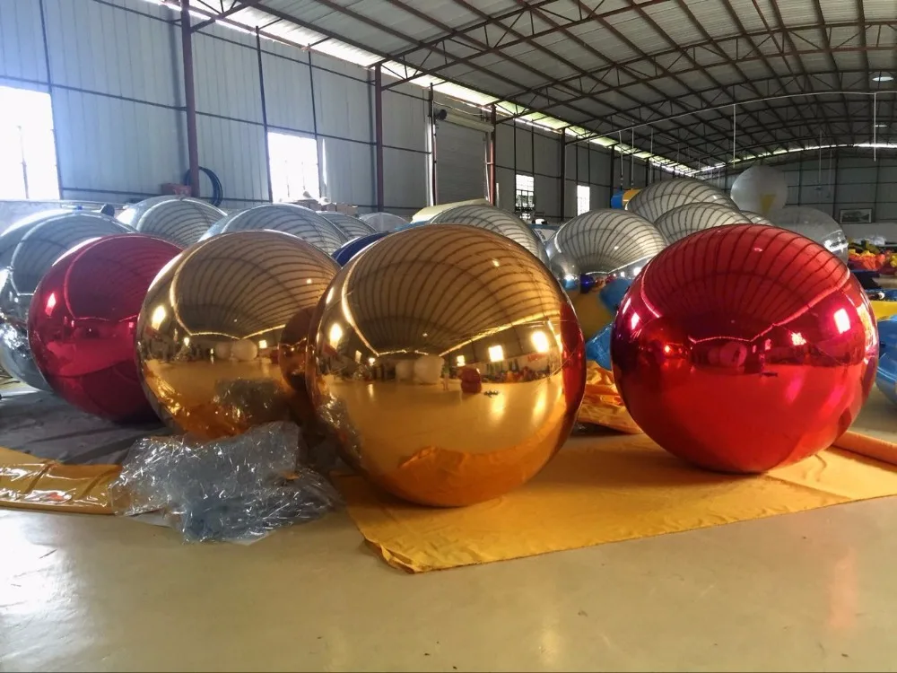 Slivery Or Gold Inflatable Mirror Ball /Inflatable Advertising Ball For