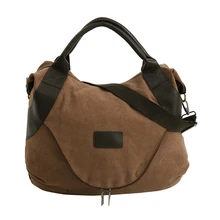 Женская сумка однотонная Повседневная на молнии парусиновые сумки для покупок