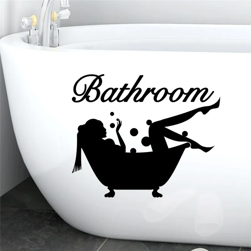 Funny Toilet Entrance Sign Bathroom Bubble Sticker For Shop Office Home Cafe Hotel women shower decor