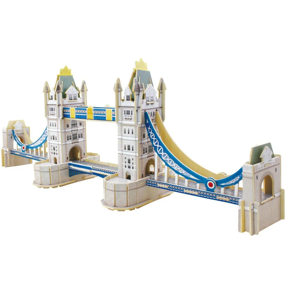 DIY toys 3d three dimensional London Bridge Wood Puzzle