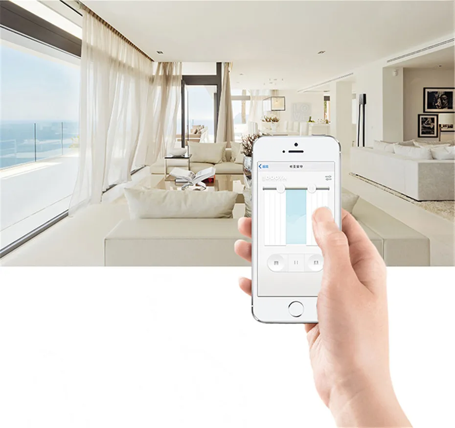 Dooya Home-Automation Open Close Electric Curtain Motor DT52E 45W+DC2760 2 Channel Emitter WIFI Control by Broadlink Rm pro -10