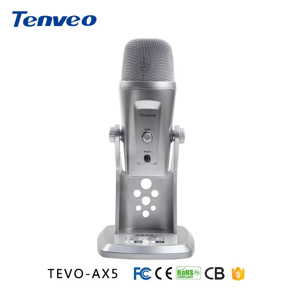 Tenveo AX5 плеер с микрофоном USB микрофон Запись музыки подходит для записи инструментов живое видео потоковое интервью