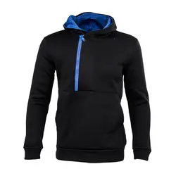 Модные брендовые толстовки черный + синий/красный Популярные молния Дизайн флисовая куртка с капюшоном теплая верхняя одежда