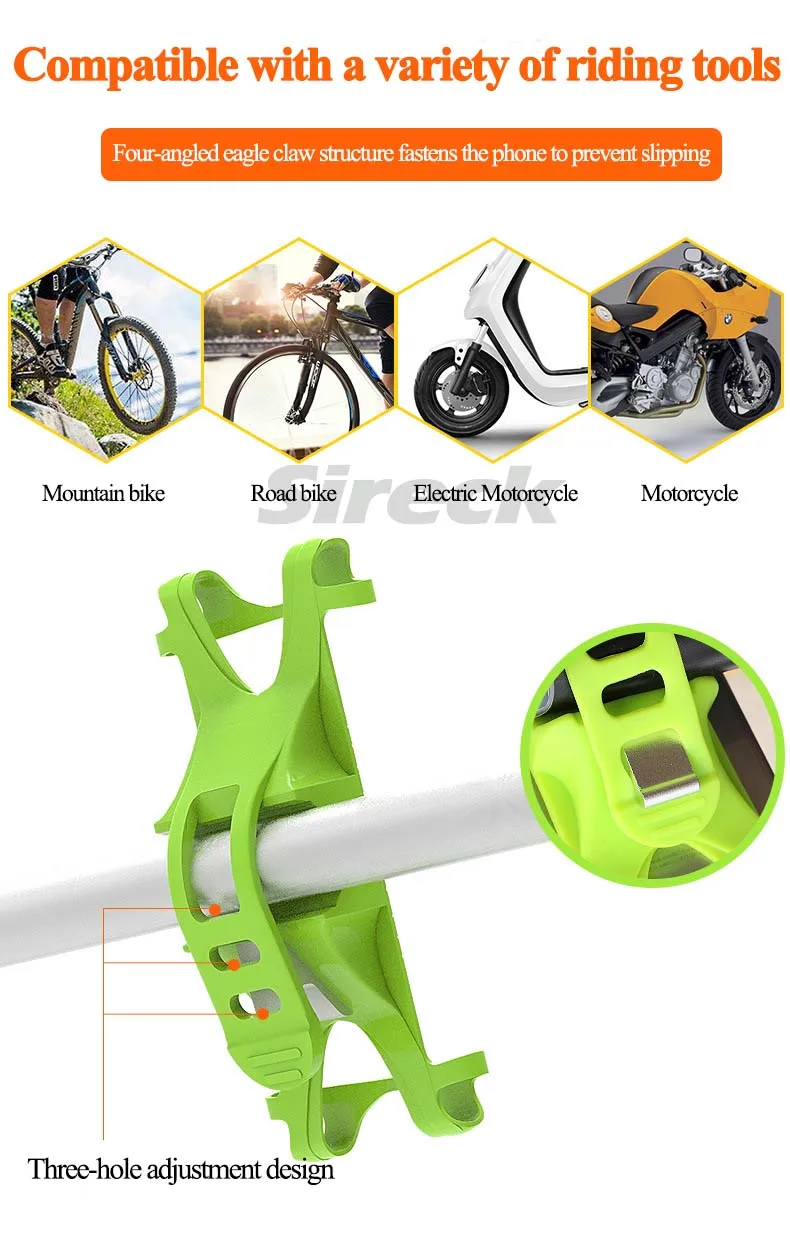 Sale Sireck Bike Phone Holder  3.5"-7" Adjustable Smart Mobile Cell Phone Holder Cycling Front Handlebar Bag Bike Phone Stand Case 14