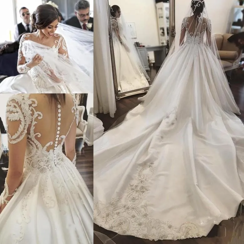 gorgeous-sheer-neck-wedding-dresses-long-sleeve-cathedral-train-lace-applqies-button-back-bridal-gowns-custom-made-lusury-wedding-dress_