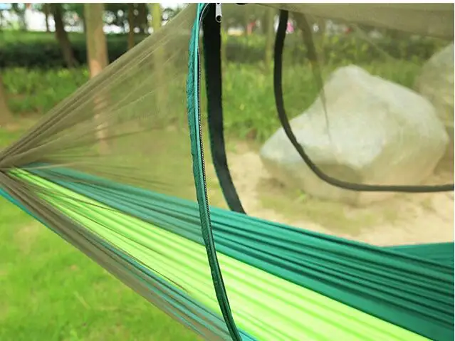 Outdoor mosquito net automatic quick-opening single-double ultra-light parachute cloth hammock anti-rollover indoor swing Outdoor mosquito net automatic quick-opening single-double ultra-light parachute cloth hammock anti-rollover indoor swing